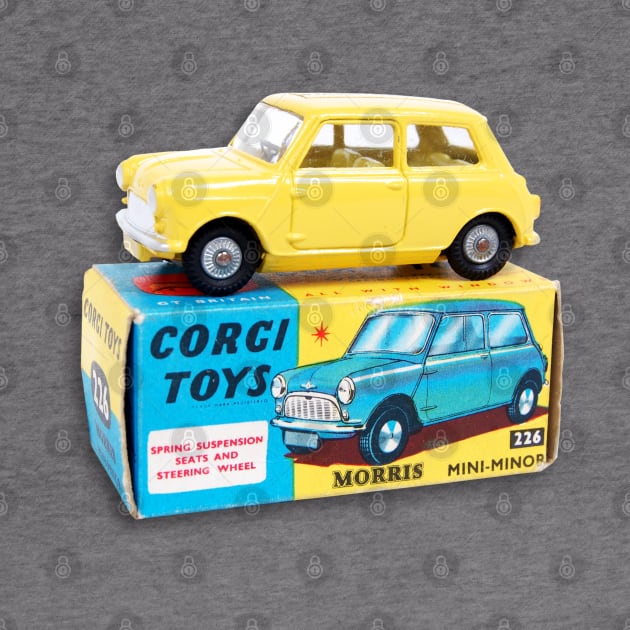 YELLOW MORRIS MINOR TOY CAR by Throwback Motors